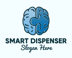 Blue Brain Puzzle logo design