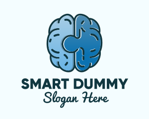 Blue Brain Puzzle logo design