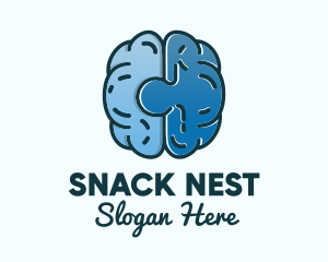 Blue Brain Puzzle logo design