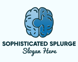 Blue Brain Puzzle logo design