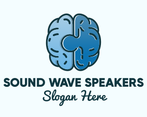 Blue Brain Puzzle logo design