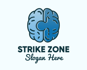 Blue Brain Puzzle logo design