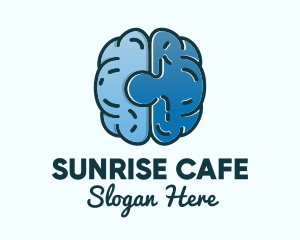 Blue Brain Puzzle logo design