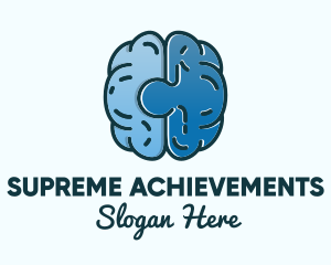 Blue Brain Puzzle logo design