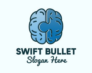 Blue Brain Puzzle logo design