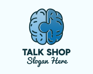 Blue Brain Puzzle logo design