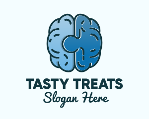 Blue Brain Puzzle logo design