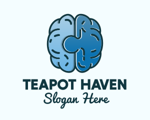 Blue Brain Puzzle logo design