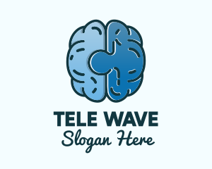 Blue Brain Puzzle logo design