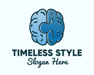 Blue Brain Puzzle logo design