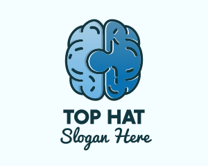 Blue Brain Puzzle logo design