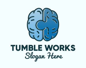 Blue Brain Puzzle logo design