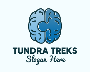 Blue Brain Puzzle logo design