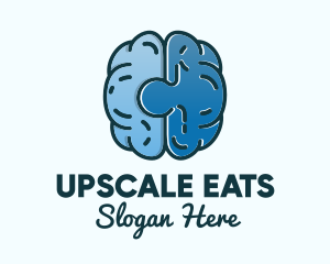 Blue Brain Puzzle logo design