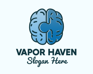 Blue Brain Puzzle logo design