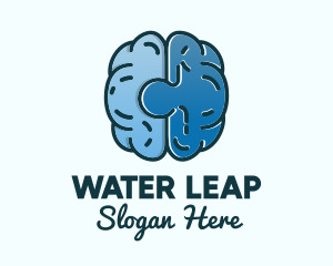 Blue Brain Puzzle logo design