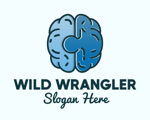 Blue Brain Puzzle logo design