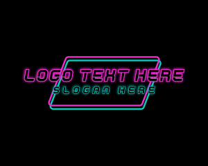 Neon Nightclub Party Bar Logo