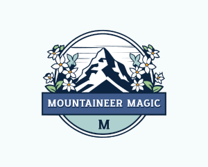 Mountain Peak Flower logo design