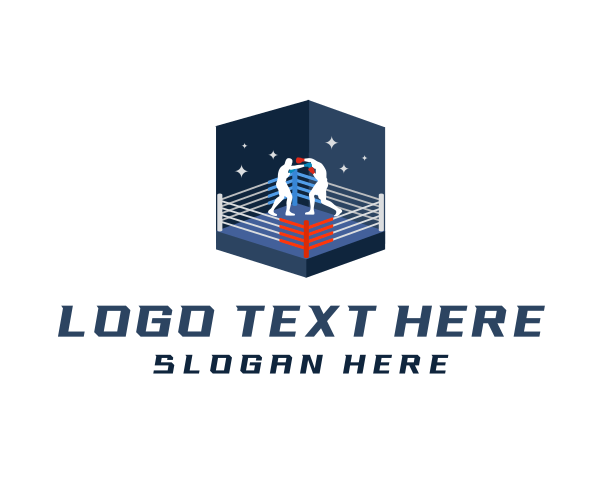 Boxing Ring logo example 3