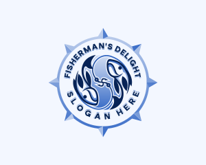 Fisherman Hook Market logo design