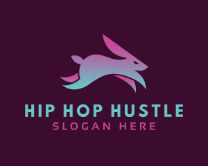 Bunny Hop Rabbit logo design