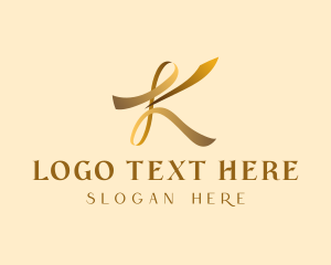 Gold Luxury Ribbon logo