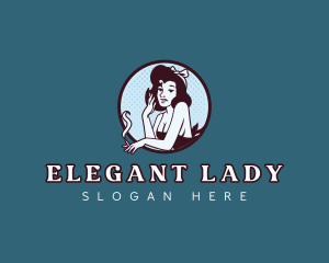 Smoking Sexy Lady logo design