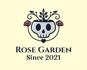 Rose Skull Plant logo