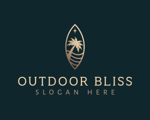 Surfboard Beach Resort logo design