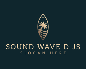 Surfboard Beach Resort logo design