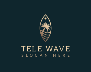 Surfboard Beach Resort logo design