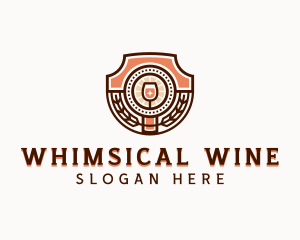 Wine Glass Winery logo design