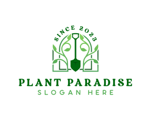 Shovel Plant Botany logo design