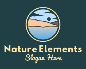 Nature Beach Landscape logo design