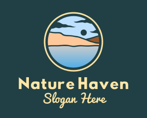 Nature Beach Landscape logo design