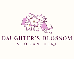 Massachusetts Mayflower Floral logo design