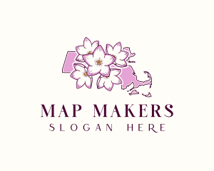 Massachusetts Mayflower Floral logo design