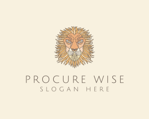 Wild Lion Face logo design