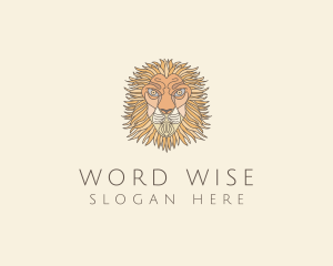 Wild Lion Face logo design