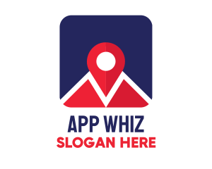 Location Pin Map App logo design