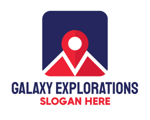 Location Pin Map App logo design