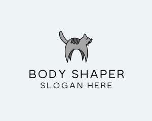 Gray Pet Cat logo design