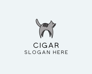 Gray Pet Cat logo design