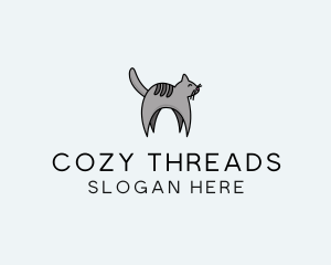 Gray Pet Cat logo design