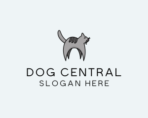 Gray Pet Cat logo design