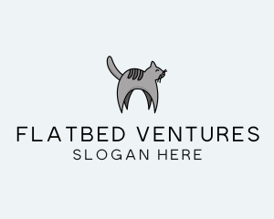 Gray Pet Cat logo design