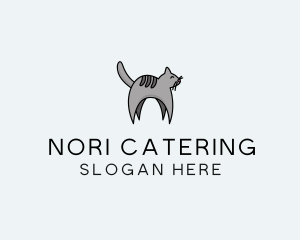 Gray Pet Cat logo design