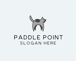 Gray Pet Cat logo design