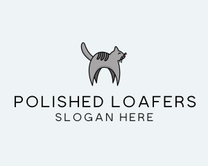 Gray Pet Cat logo design